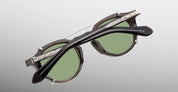 Ottica Mondello Roma - Jacques Marie Mage - JMMDYCP-41 - DEMONCEY CLIP ON - SILVER - Titanium - shape Round - Silver - EYEWEAR - SUNGLASSES - Unisex,Uomo,Donna,Women,Men - lens Green - Made In Japan