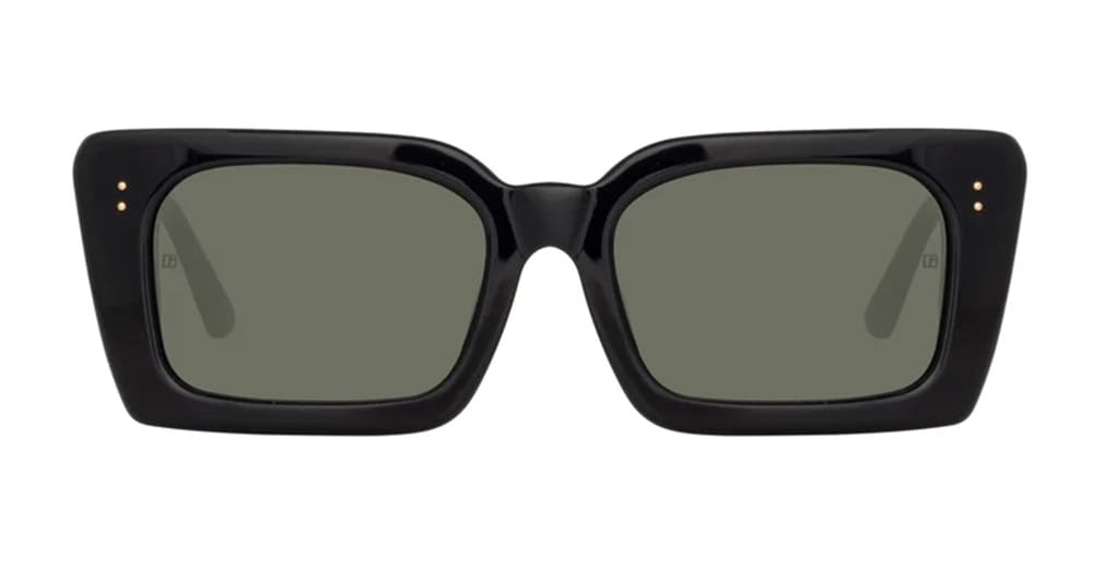  YELLOW GOLD - Acetate - shape Squared - Black - EYEWEAR - SUNGLASSES - Donna,Women - lens Grey - MadeIn Japan