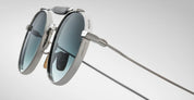 Ottica Mondello Roma - Jacques Marie Mage - JMMDS-17J - DASAN - ATLANTIC - Titanium - shape Aviator - Silver - EYEWEAR - SUNGLASSES - Unisex,Uomo,Donna,Women,Men - lens Gradient blue - Made In Japan