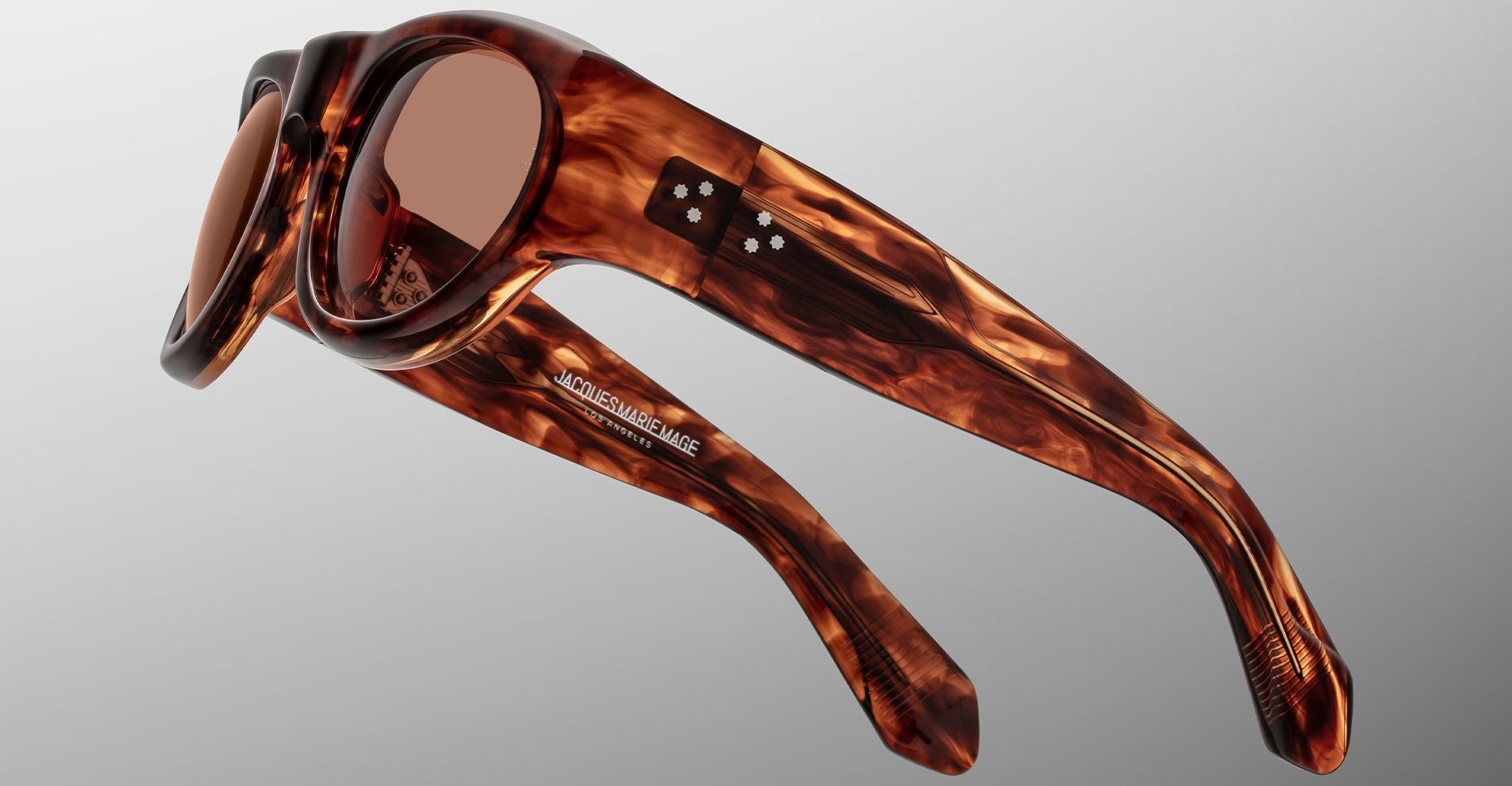 Ottica Mondello Roma - Jacques Marie Mage - JMMLY-18P - CLYDE 2.0 - BOURBON - Acetate - shape Oval - Havana - EYEWEAR - SUNGLASSES - Unisex,Uomo,Donna,Women,Men - lens Brown - Made In Japan