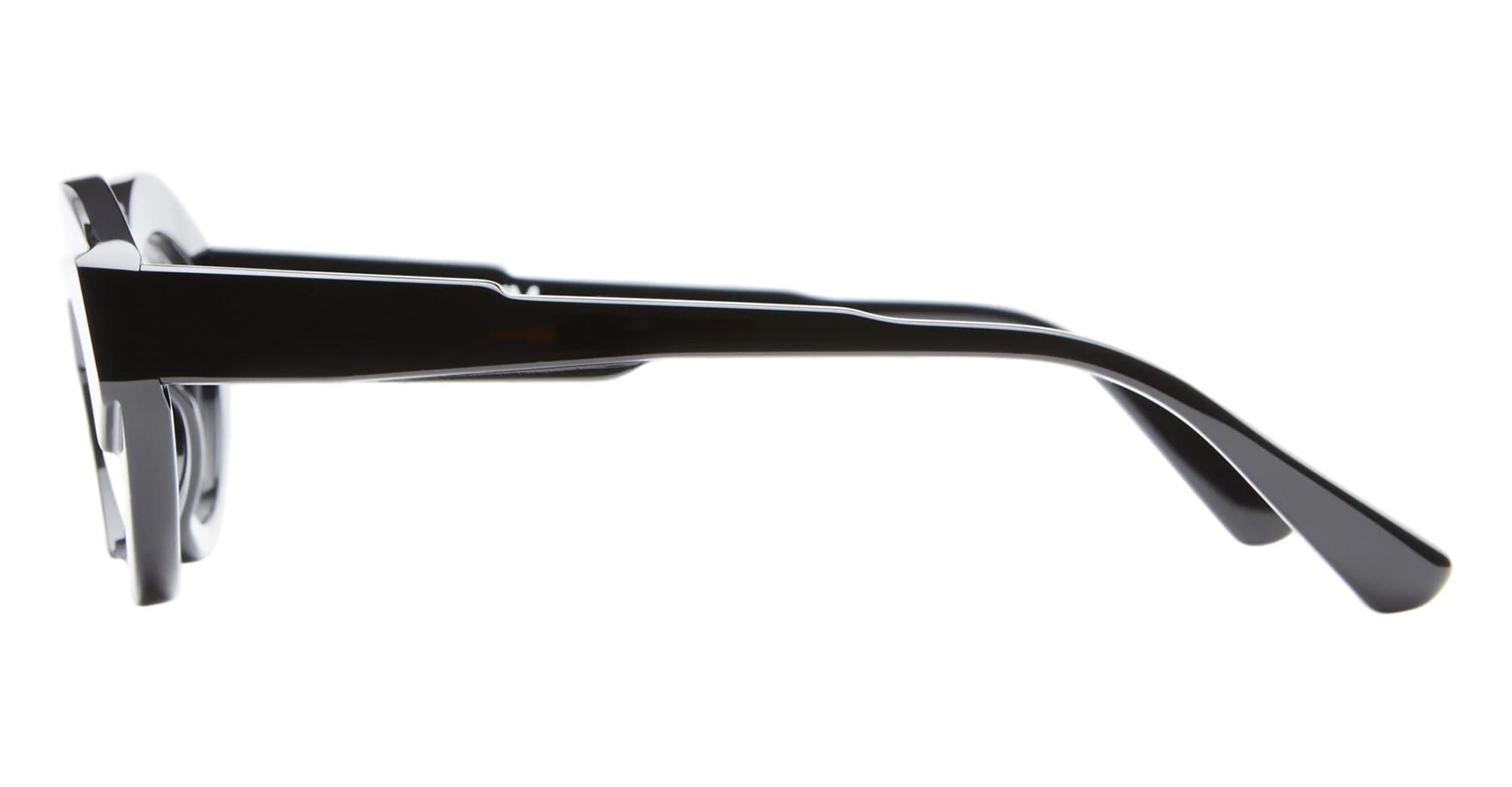 Ottica Mondello Roma - Kuboraum - KROK44BS000000OP - MASK K44 BS - BLACK SHINE RX - Acetate - shape Cat-eye - Black - EYEWEAR - EYEGLASSES - Unisex,Uomo,Donna,Women,Men - lens Clear - Made In Italy