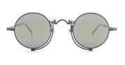 Ottica Mondello Roma - Matsuda - 10601H.SG.MBK2.45 - 10601H - MATTE BLACK / SILVER MIRROR - Titanium - shape Round - antique gold - EYEWEAR - SUNGLASSES - Uomo,Men - lens silver - Made In Japan