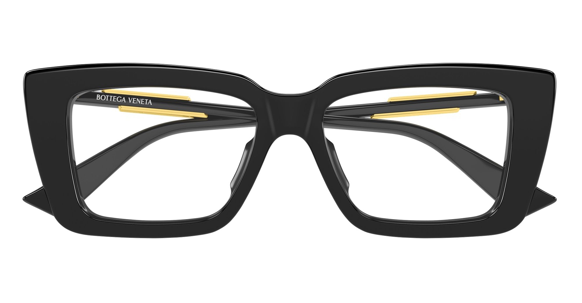 Ottica Mondello Roma - Bottega Veneta - BV1448O-001 - BV1448O-001 - BLACK RX - Acetate - shape Squared - Black - EYEWEAR - EYEGLASSES - Donna,Women - lens Clear - Made In Italy