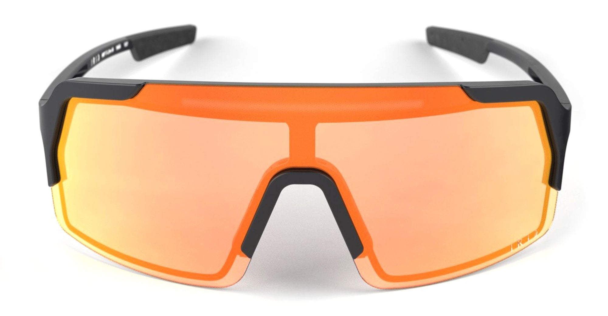  IRID RED MEDIUM - Acetate - shape Mask - black, white - EYEWEAR - SUNGLASSES - Unisex,Uomo,Donna,Women,Men - lens red - Made In Italy