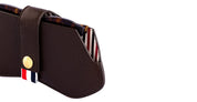 Eyewear leather case - dark brown