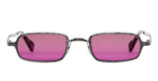 Ottica Mondello Roma - Kuboraum - KRSZ18GM000000FX - MASK Z18 GM - GUNMETAL - metal, acetate - shape Rectangular - fuchsia - EYEWEAR - SUNGLASSES - Unisex,Uomo,Donna,Women,Men - lens Pink - Made In Italy