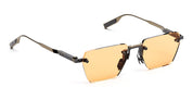 Ottica Mondello Roma - Movitra - SINE 03-C1 S - SINE 03 - C1 ANTIQUE GUNMETAL / ORANGE LENS - Titanium - shape Octagonal - Gold - EYEWEAR - SUNGLASSES - Unisex,Uomo,Donna,Women,Men - lens orange - Made In Italy