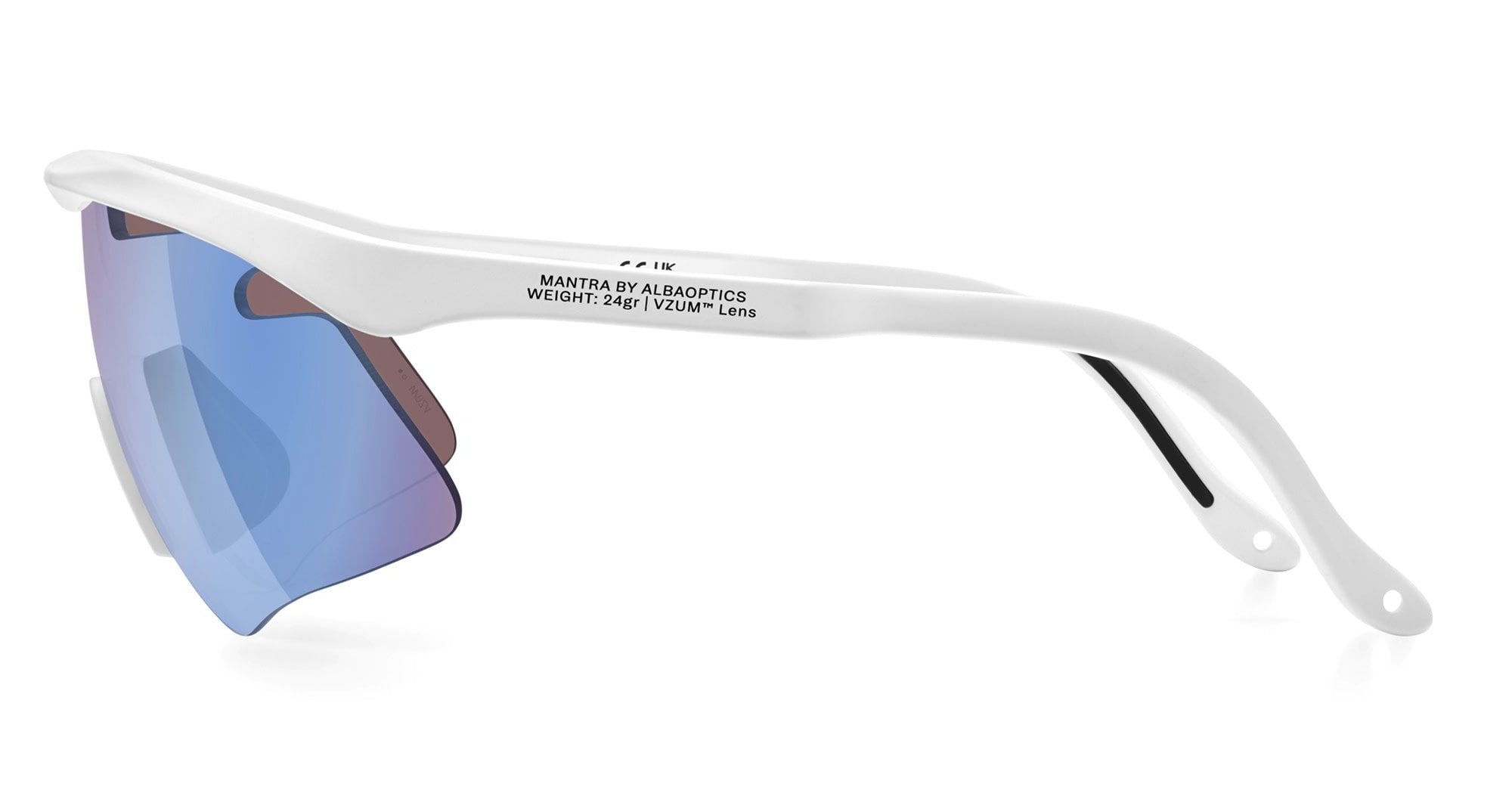 Ottica Mondello Roma - Alba Optics - 8050054514055 - MANTRA - WHITE / VZUM F-LENS FLM - Tr90 - shape Mask - White - EYEWEAR - SUNGLASSES - Unisex,Uomo,Donna,Women,Men - lens purple - Made In Italy