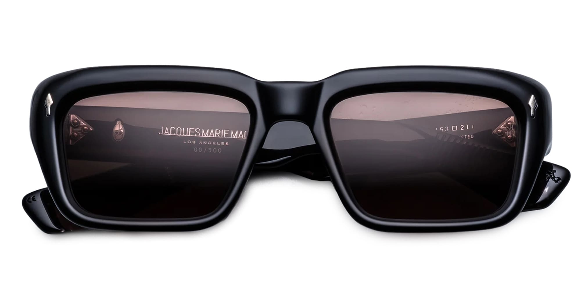 Ottica Mondello Roma - Jacques Marie Mage - JMMWK-18K - WALKER - WILLOW - Acetate - shape Rectangular - Black - EYEWEAR - SUNGLASSES - Unisex,Uomo,Donna,Women,Men - lens Brown - Made In Japan