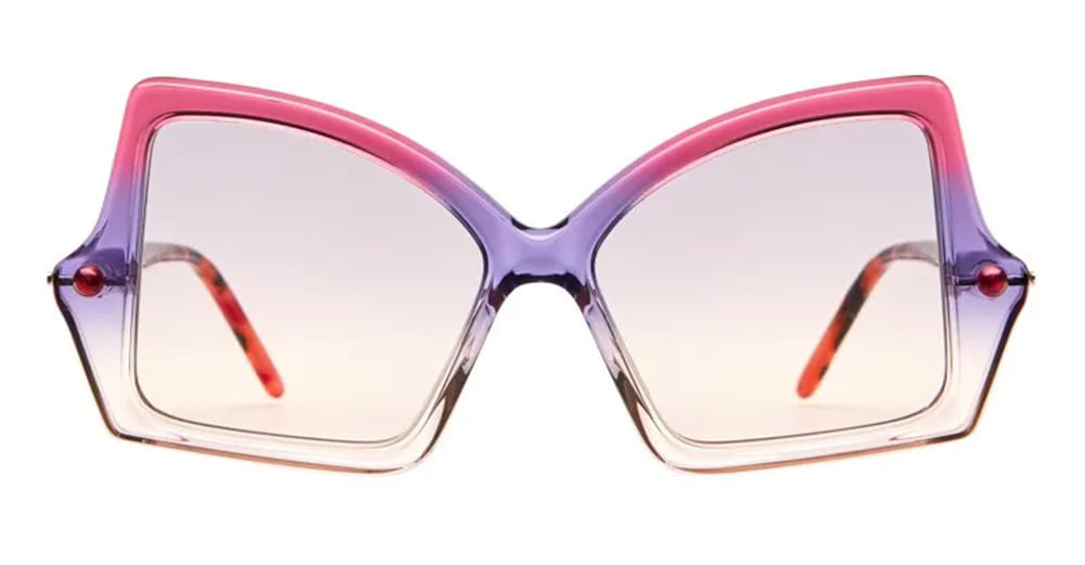 Ottica Mondello Roma - Kuboraum - KRSP30NEON0000VO - MASK P30 NE - NEON - Acetate - shape Butterfly - pink - EYEWEAR - SUNGLASSES - Unisex,Uomo,Donna,Women,Men - lens purple gradient - Made In Italy