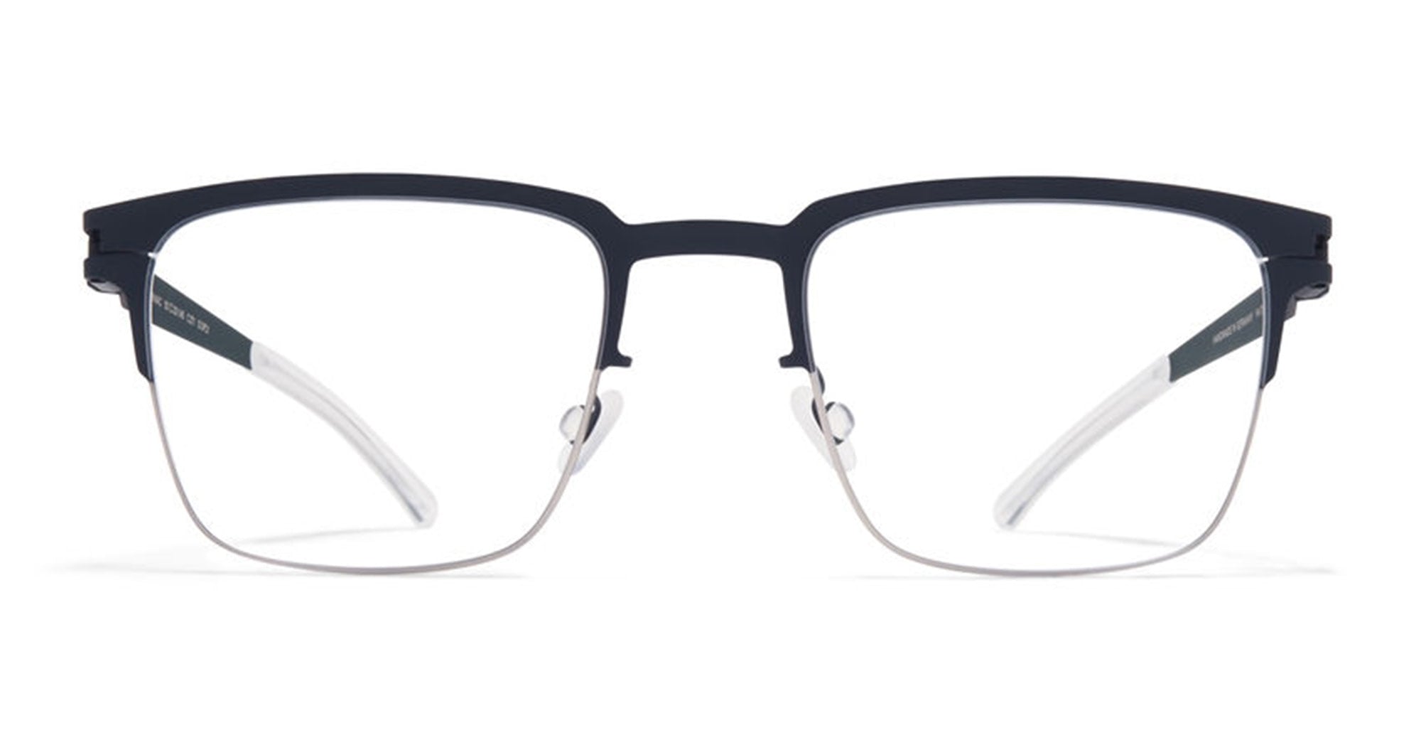  INDIGO RX - stainless steel - shape Squared - Silver, blue - EYEWEAR - EYEGLASSES - Uomo,Men - lens Clear - Made In Germany