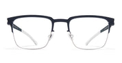 Ottica Mondello Roma - Mykita - 10088766 - CORMAC - SILVER / INDIGO RX - stainless steel - shape Squared - Silver, blue - EYEWEAR - EYEGLASSES - Uomo,Men - lens Clear - Made In Germany