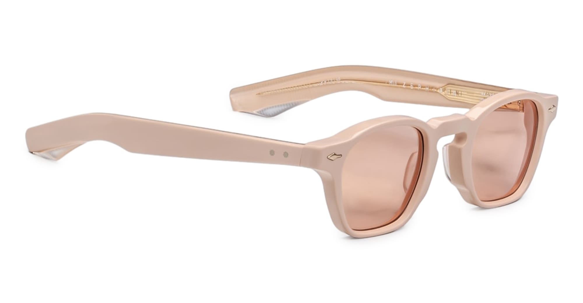 Ottica Mondello Roma - Jacques Marie Mage - JMMZP-14S - SUEDE COLLECTION: ZEPHIRIN - DUST SUEDE - Acetate - shape Squared - beige - EYEWEAR - SUNGLASSES - Unisex,Uomo,Donna,Women,Men - lens orange - Made In Japan