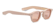 Ottica Mondello Roma - Jacques Marie Mage - JMMZP-14S - SUEDE COLLECTION: ZEPHIRIN - DUST SUEDE - Acetate - shape Squared - beige - EYEWEAR - SUNGLASSES - Unisex,Uomo,Donna,Women,Men - lens orange - Made In Japan