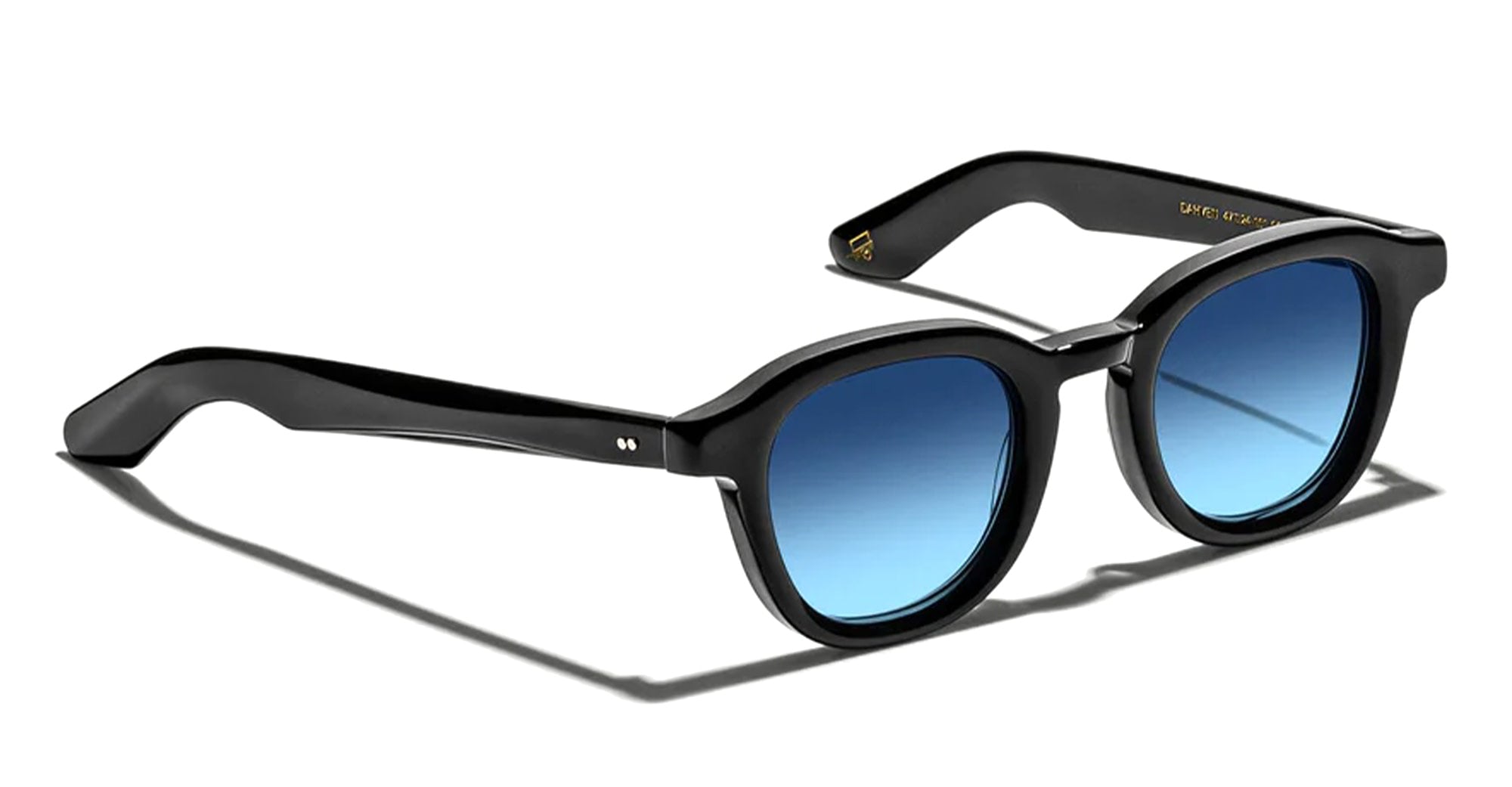  CUSTOM DENIM BLUE LENS - Acetate - shape Panto - Black - EYEWEAR - SUNGLASSES - Unisex,Uomo,Donna,Women,Men - lens Gradient blue - Made In China