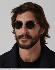 Ottica Mondello Roma - Ahlem - AHL.000102.SUN - Places des Victoires - White Gold / Green Lens - Metal - shape Round - white gold - EYEWEAR - SUNGLASSES - Unisex,Uomo,Donna,Women,Men - lens Green - Made In France