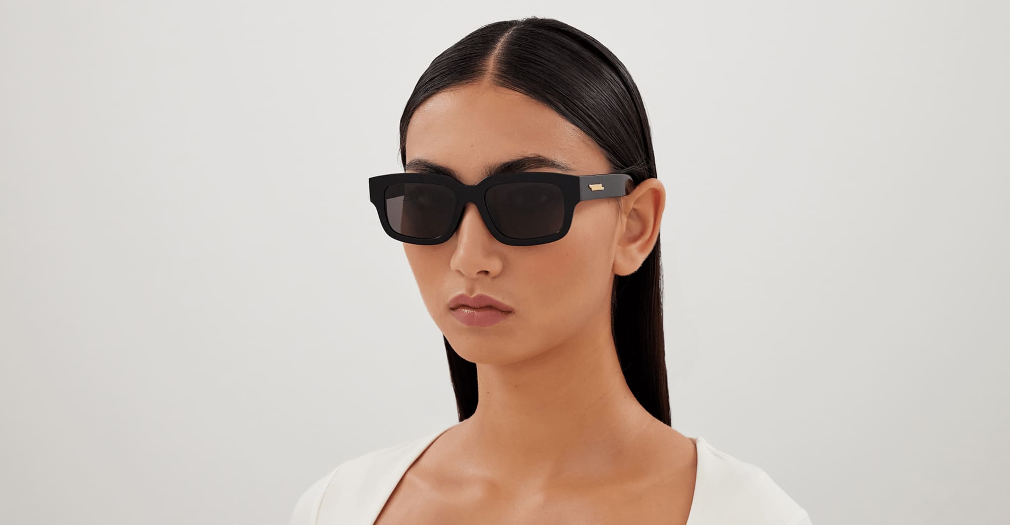Ottica Mondello Roma - Bottega Veneta - BV1359SA-001 - BV1359SA-001 - BLACK / ASIAN FIT - Acetate - shape Squared - Black - EYEWEAR - SUNGLASSES - Unisex,Uomo,Donna,Women,Men - lens Grey - Made In Japan