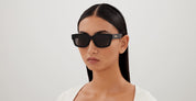 Ottica Mondello Roma - Bottega Veneta - BV1359SA-001 - BV1359SA-001 - BLACK / ASIAN FIT - Acetate - shape Squared - Black - EYEWEAR - SUNGLASSES - Unisex,Uomo,Donna,Women,Men - lens Grey - Made In Japan