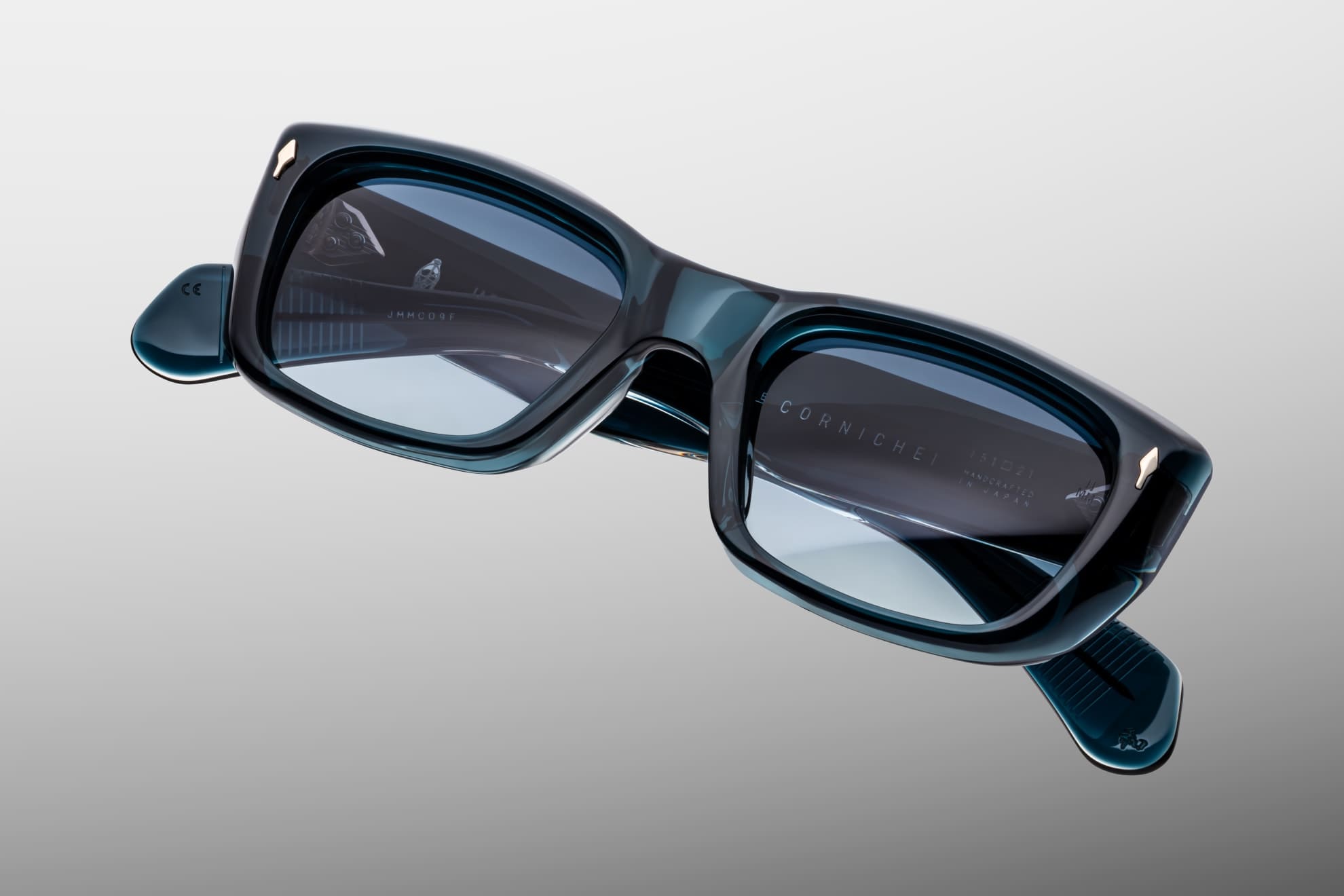 Ottica Mondello Roma - Jacques Marie Mage - JMMCO-9F - CORNICHE - INDIGO - Acetate - shape Rectangular - blue - EYEWEAR - SUNGLASSES - Unisex,Uomo,Donna,Women,Men - lens Gradient blue - Made In Japan