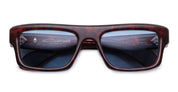 Ottica Mondello Roma - Jacques Marie Mage - JMMVNX- 7U - CLEAVON 57 - BRECCIA - Acetate - shape Rectangular - Havana - EYEWEAR - SUNGLASSES - Uomo,Men - lens Blue - Made In Japan