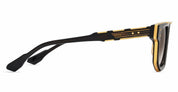 Ottica Mondello Roma - DITA - DTS478-A-01 - MACH-NINE - BLACK GLASS / YELLOW GOLD - Acetate, titanium - shape Squared - Black, gold - EYEWEAR - SUNGLASSES - Uomo,Men - lens Gradient brown - Made In Japan