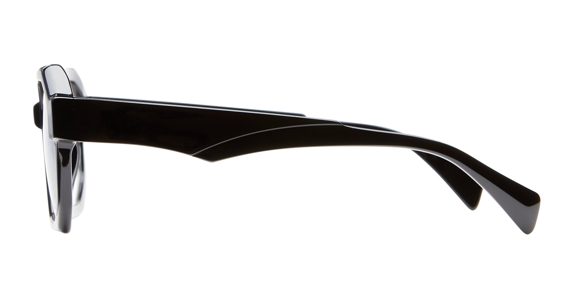 Ottica Mondello Roma - Kuboraum - KROK33BS000000OP - MASK K33 - BLACK SHINE RX - Acetate - shape Navigator - Black - EYEWEAR - EYEGLASSES - Unisex,Uomo,Donna,Women,Men - lens Clear - Made In Italy
