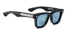 Ottica Mondello Roma - Jacques Marie Mage - JMMHY-88 - HEYWOOD - BLACK  - Acetate - shape Squared - Black - EYEWEAR - SUNGLASSES - Uomo,Men - lens Blue - Made In Japan