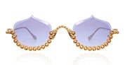 Ottica Mondello Roma - Anna-Karin Karlsson - S232-7701 - CRYSTAL MERINGUE - Gold - Titanium - shape Round - Gold - EYEWEAR - SUNGLASSES - Donna,Women - lens violet - Made In Japan