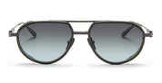 Ottica Mondello Roma - Akoni - AKS-511A-54 - SKYRACER - BLACK IRON / MATTE GREEN - Titanium - shape Pilot - green - EYEWEAR - SUNGLASSES - Uomo,Men - lens Gradient grey - Made In Japan