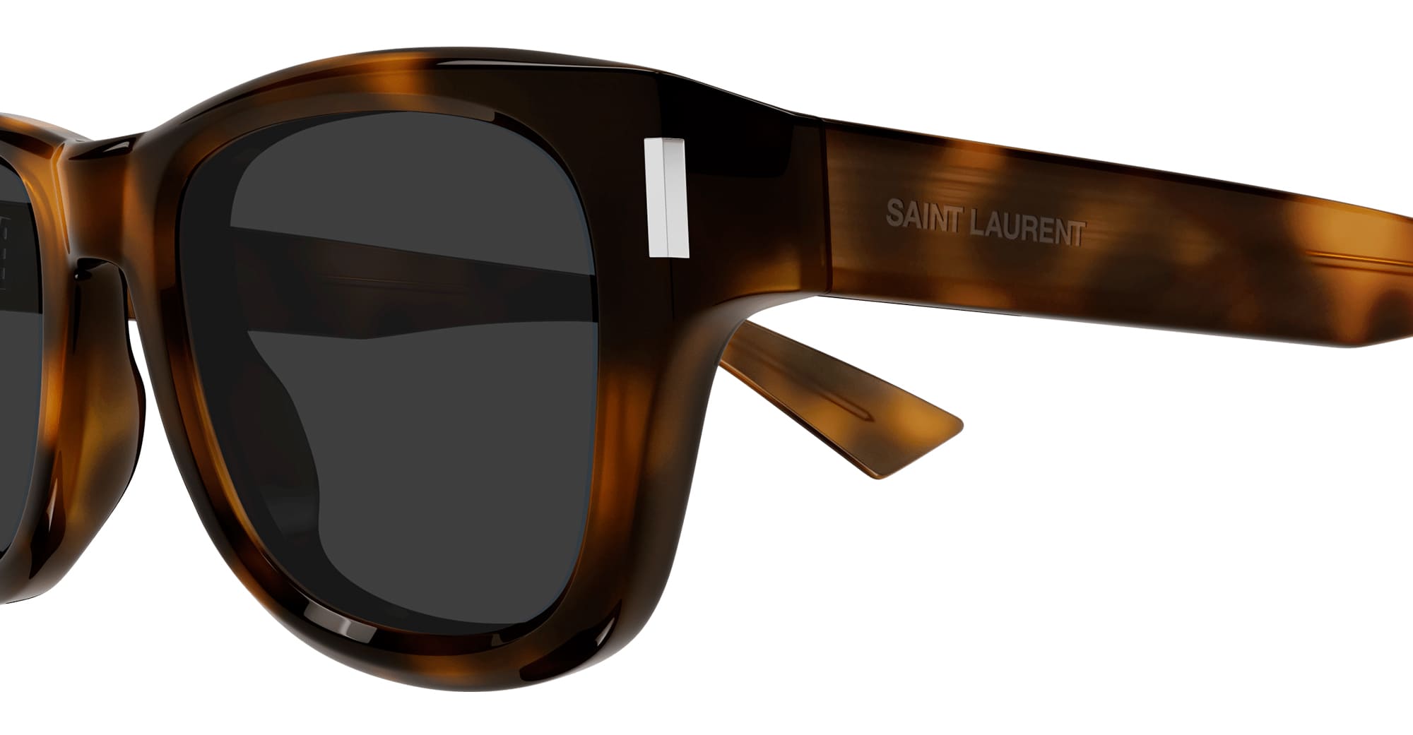 Ottica Mondello Roma - Saint Laurent - SL 801-005 - SL 801-005 - HAVANA - Acetate - shape Squared - Havana - EYEWEAR - SUNGLASSES - Unisex,Uomo,Donna,Women,Men - lens Grey - Made In Italy