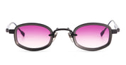 Ottica Mondello Roma - Sato - Aquila-B-GR-1 - AQUILA - MATTE BLACK / GR50 - Acetate, titanium - shape Oval - Black - EYEWEAR - SUNGLASSES - Unisex,Uomo,Donna,Women,Men - lens purple gradient - Made In Japan