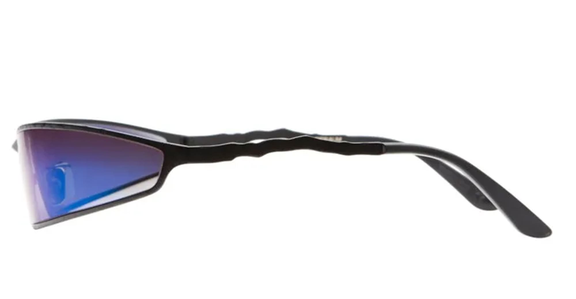 Ottica Mondello Roma - Kuboraum - KRSH34BM000000BT - MASK H34 BM - BLACK MATTE - Metal - shape Mask - Black - EYEWEAR - SUNGLASSES - Unisex,Uomo,Donna,Women,Men - lens Blue - Made In Italy