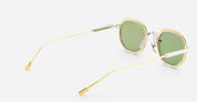 Ottica Mondello Roma - Sato - Toliman-II-P-YG-1 - Toliman II - Platinum / Yellow Gold - Titanium - shape Round - silver, gold - EYEWEAR - SUNGLASSES - Unisex,Uomo,Donna,Women,Men - lens Green - Made In Japan