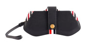 Eyewear leather case - dark grey
