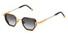 Ottica Mondello Roma - John Dalia - HARRISON-C100 - HARRISON - C100 - YELLOW GOLD / BLACK - Metal - shape Octagonal - gold, black - EYEWEAR - SUNGLASSES - Uomo,Men - lens Gradient grey - Made In France