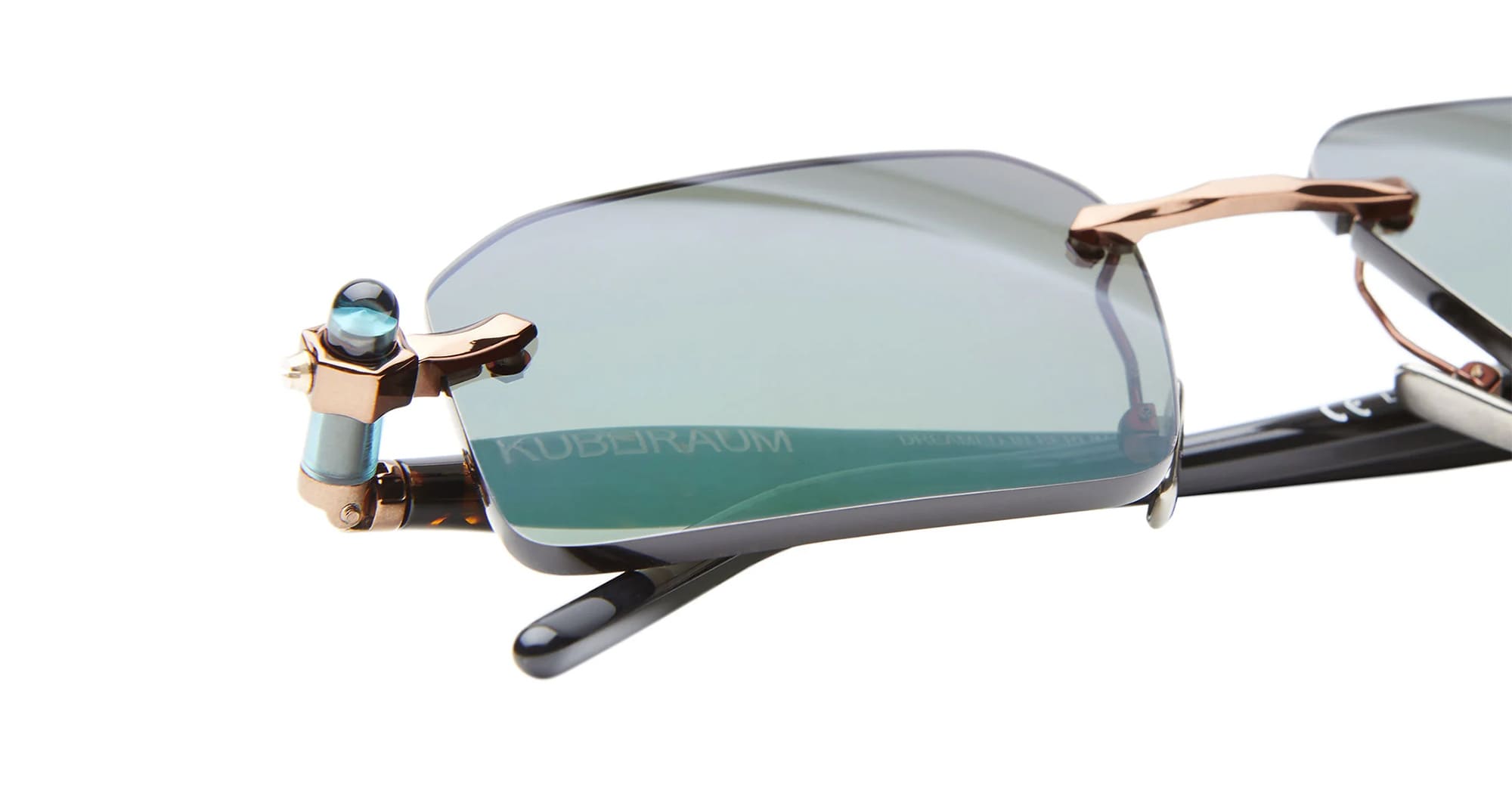 Ottica Mondello Roma - Kuboraum - KRSP64BZHB000040 - MASK P64 BZ HB - BRONZE - Acetate - shape Rectangular - bronze brown - EYEWEAR - SUNGLASSES - Unisex,Uomo,Donna,Women,Men - lens Green - Made In Italy