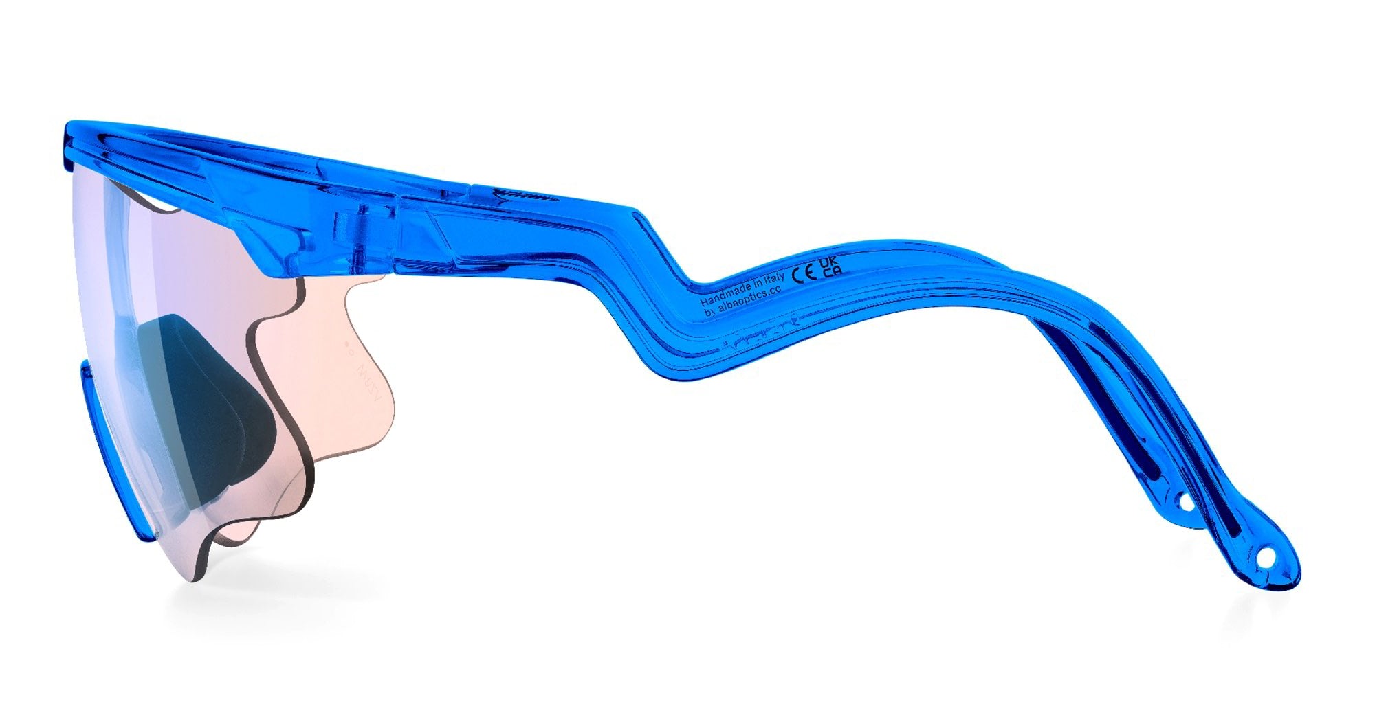 Ottica Mondello Roma - Alba Optics - 8050054517582 - DELTA LEI - BLUE GLOSSY / VZUM F-LENS FLM - Tr90 - shape Mask - blue - EYEWEAR - SUNGLASSES - Unisex,Uomo,Donna,Women,Men - lens purple - Made In Italy