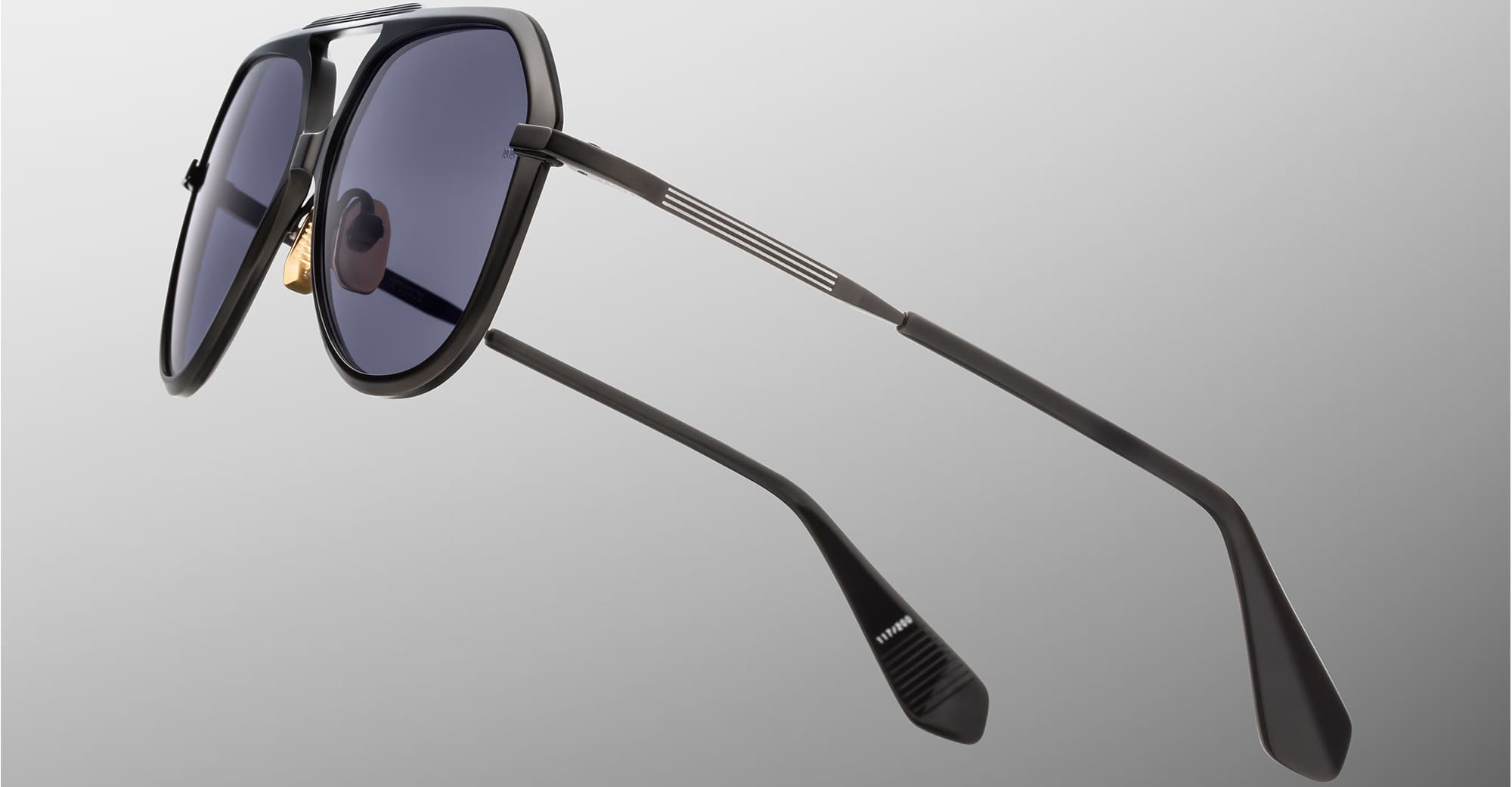 Ottica Mondello Roma - Jacques Marie Mage - JMMFW-G4 - MAXIME - SOHO - Acetate, titanium - shape Navigator - Black - EYEWEAR - SUNGLASSES - Unisex,Uomo,Donna,Women,Men - lens Grey - Made In Japan