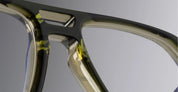 Ottica Mondello Roma - Cutler and Gross - CGOP-GR15-50-03 - GR15 - MULT OLIVE RX - Acetate - shape Navigaro - green - EYEWEAR - EYEGLASSES - Unisex,Uomo,Donna,Women,Men - lens azure - Made In Italy