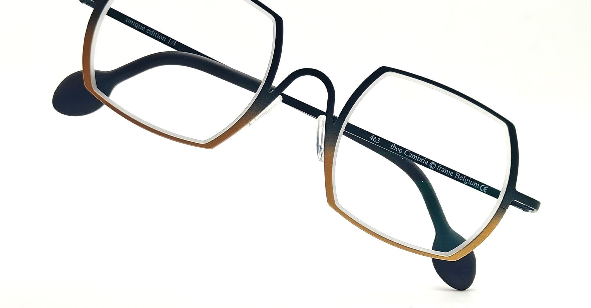 Ottica Mondello Roma - Theo eyewear - CAMB-463 - CAMBRIA - 463 BLACK / GOLD RX - stainless steel - shape  - Black, gold - EYEWEAR - EYEGLASSES - Uomo,Men - lens Clear - Made In Italy