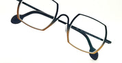Ottica Mondello Roma - Theo eyewear - CAMB-463 - CAMBRIA - 463 BLACK / GOLD RX - stainless steel - shape  - Black, gold - EYEWEAR - EYEGLASSES - Uomo,Men - lens Clear - Made In Italy