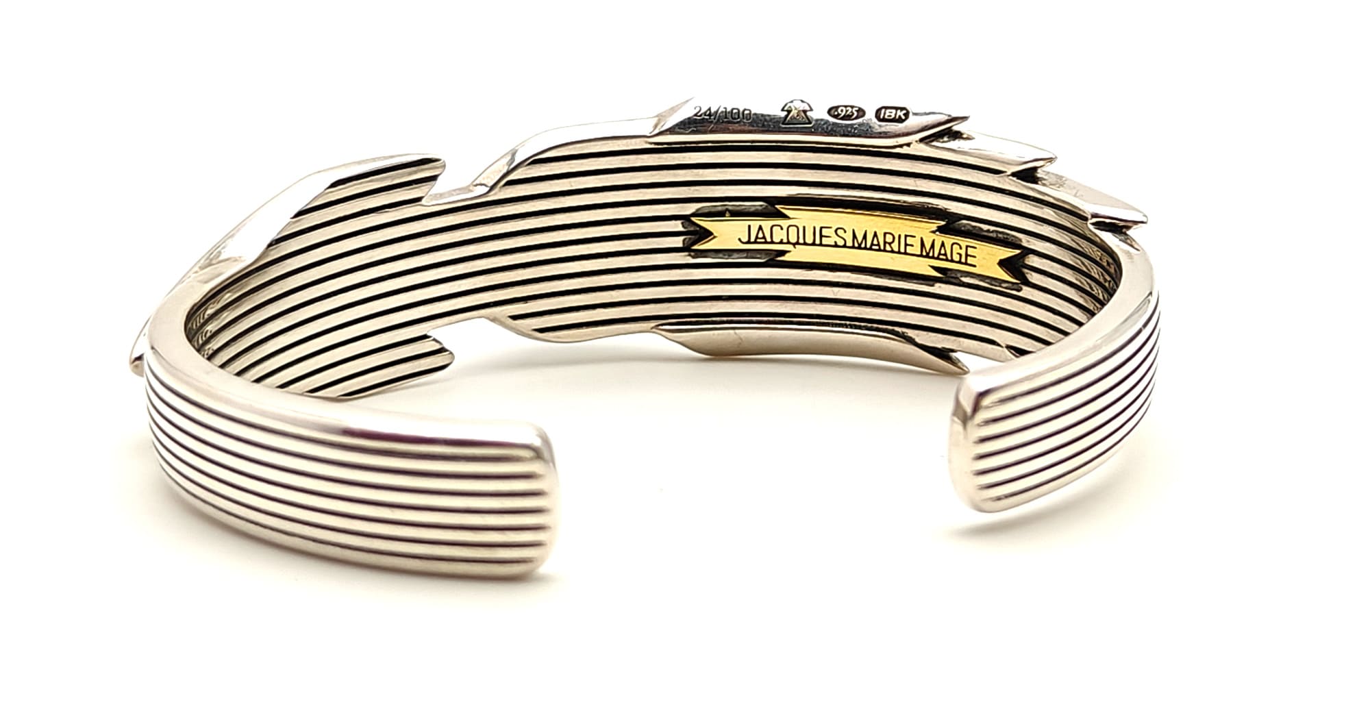Ottica Mondello Roma - Jacques Marie Mage - JMM-BNA-41-M - LAST FRONTIER V - NATRONA BRACELET - SILVER M - silver - shape  - Silver - ACCESSORI - ACCESSORIES - Uomo,Men - lens ash grey - Made In U.S.A.