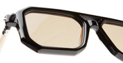 Ottica Mondello Roma - Kuboraum - KRS0P8BYB000002M - MASK P8 - BLACK / IVORY - Acetate - shape Navigator - black, ivory - EYEWEAR - SUNGLASSES - Unisex,Uomo,Donna,Women,Men - lens light brown - Made In Italy