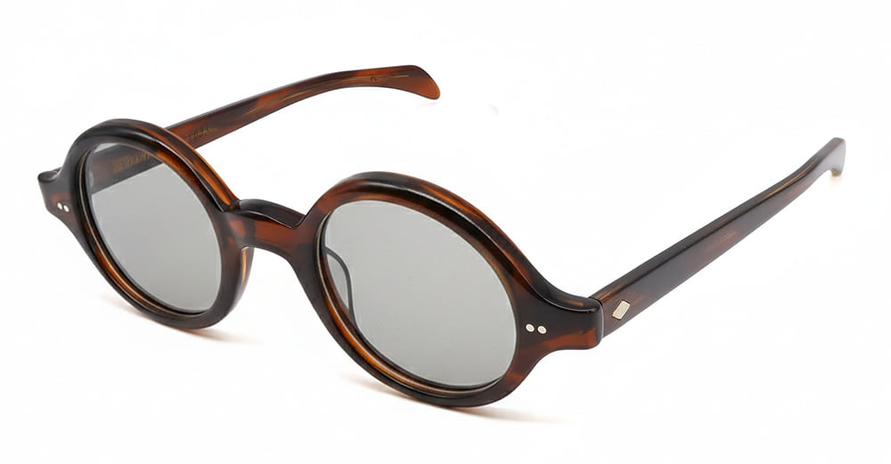  LIGHT GREY LENS - Acetate - shape Round - Havana - EYEWEAR - SUNGLASSES - Unisex,Uomo,Donna,Women,Men - lens Grey - Made In Japan