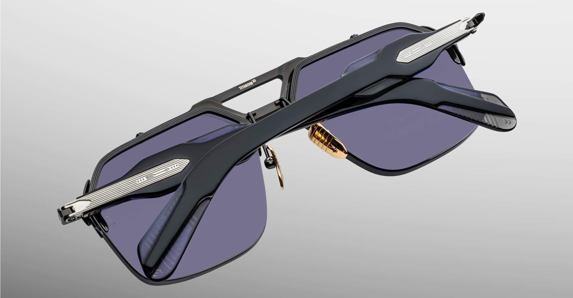 Ottica Mondello Roma - Jacques Marie Mage - JMMSVR-58 - SILVERTON - RAVEN - Acetate, titanium - shape Squared - Black - EYEWEAR - SUNGLASSES - Unisex,Uomo,Donna,Women,Men - lens Grey - Made In Japan