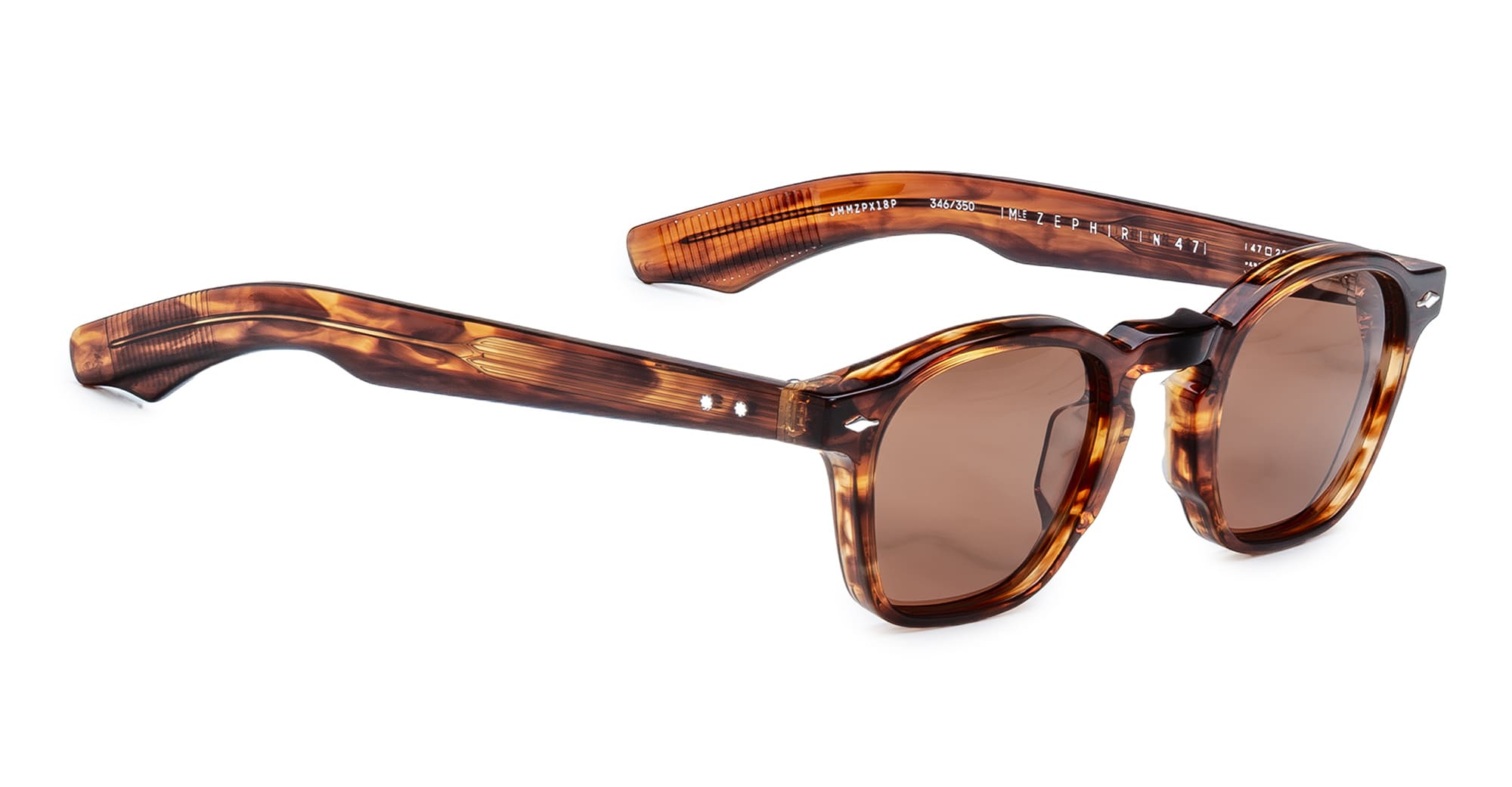 Ottica Mondello Roma - Jacques Marie Mage - JMMZPX-18P - ZEPHIRIN 47 - BOURBON - Acetate - shape Squared - brown - EYEWEAR - SUNGLASSES - Uomo,Men - lens Brown - Made In Japan