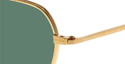 Ottica Mondello Roma - Eyevan - STRIPES-52-YG-C.GRN - STRIPES - YELLOW GOLD / GREEN LENS - Titanium - shape Hexagonal - Gold - EYEWEAR - SUNGLASSES - Unisex,Uomo,Donna,Women,Men - lens Green - Made In Japan