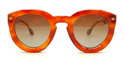 Ottica Mondello Roma - Daizo - A-CR001e-HL1-RG01 - ADI - HAVANA LIGHT / 18k gold plated - Acetate, titanium - shape Panto - Black - EYEWEAR - SUNGLASSES - Unisex,Uomo,Donna,Women,Men - lens Gradient brown - Made In Japan