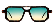 Ottica Mondello Roma - Kuboraum - KRS0P8TAR00000GO - MASK P8 TAR - DARK TORTOISE - Acetate - shape Navigator - Tortoise - EYEWEAR - SUNGLASSES - Unisex,Uomo,Donna,Women,Men - lens Gradient green - Made In Italy
