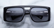 Ottica Mondello Roma - Jacques Marie Mage - JMMWS-10Y1 - DECADE COLLECTION: WINDSOR - DECADE - Acetate - shape Recangular - Black - EYEWEAR - SUNGLASSES - Uomo,Men - lens Gradient grey - Made In Japan